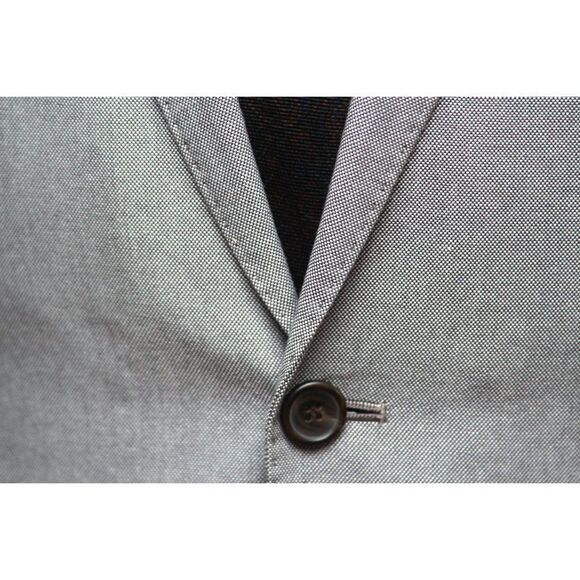 38R H&M Men's Blazer Sport Coat Jacket Grey Cotton C100862 - Picture 8 of 15